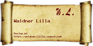 Waldner Lilla névjegykártya